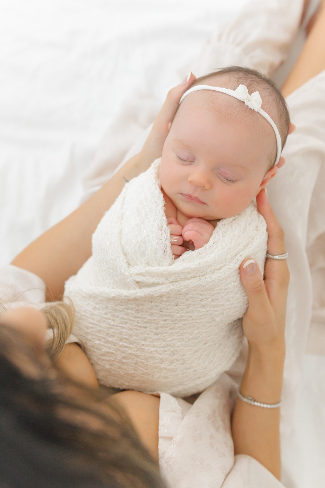 a newborn photo of a little baby